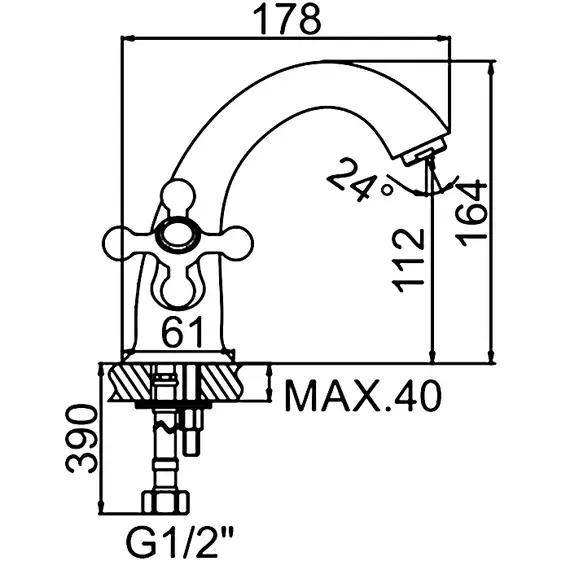 Смеситель для умывальника Ledeme L1019C бронзовый, изображение 2
