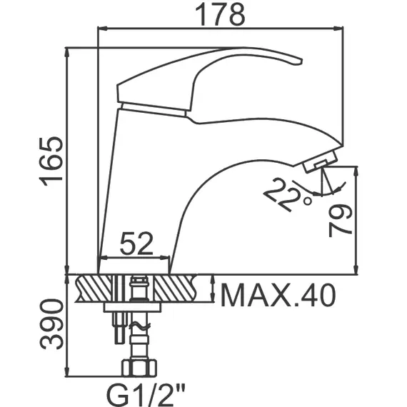 Смеситель для раковины Ledeme H21 L1021 хром, изображение 2