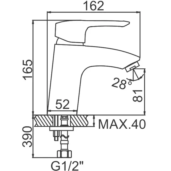 Смеситель для раковины Ledeme H25 L1025 хром, изображение 2