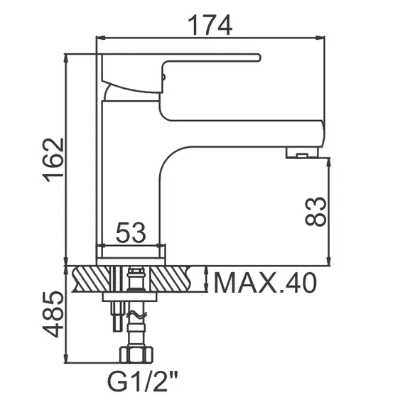 Смеситель для раковины Ledeme H30 L1030 хром, изображение 2