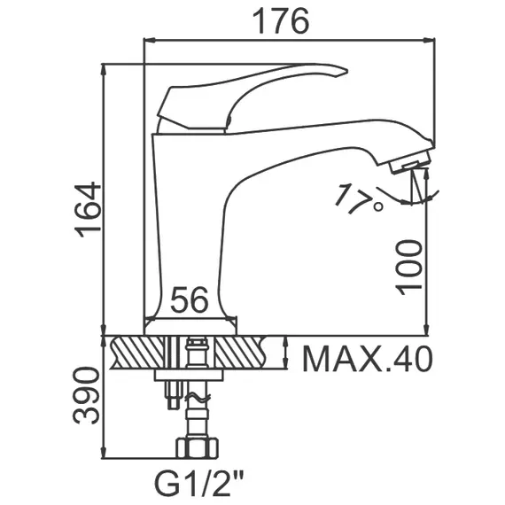 Смеситель для раковины Ledeme H42 L1042 хром, изображение 2