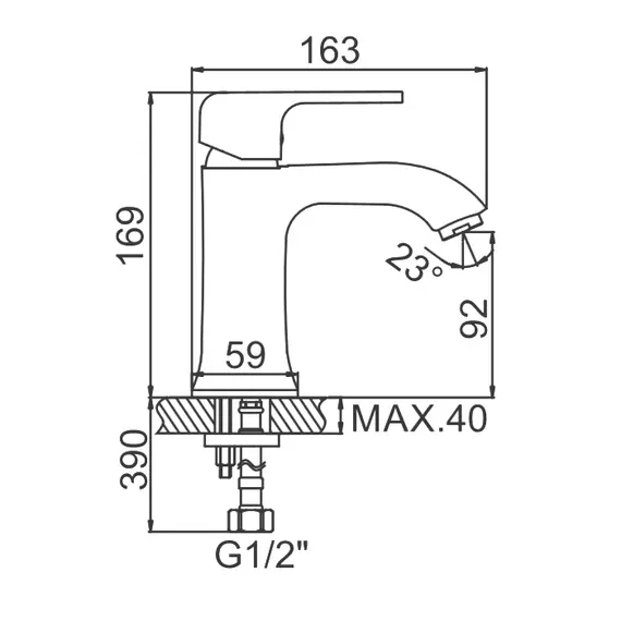 Смеситель для раковины Ledeme H44 L1044 хром, изображение 2