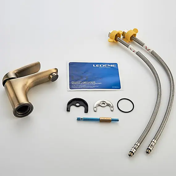 Смеситель для раковины Ledeme H48C L1048C бронзовый, изображение 12