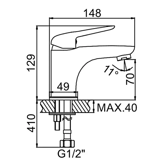 Смеситель для раковины Ledeme H48C L1048C бронзовый, изображение 2