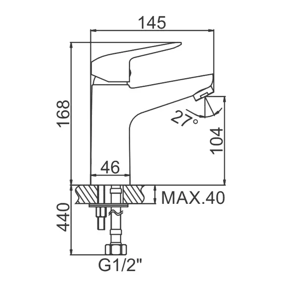 Смеситель для раковины Ledeme L1051 хром, изображение 2