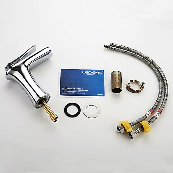 Смеситель для раковины Ledeme L1055-23 хром, изображение 10