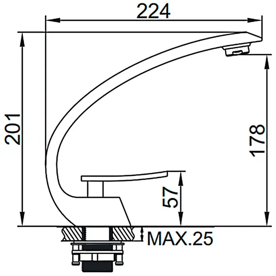 Смеситель для раковины Ledeme L1055-24 хром, изображение 2