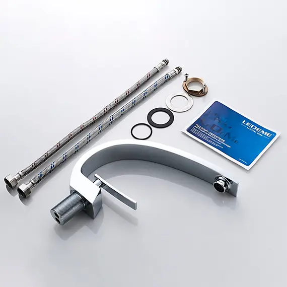 Смеситель для раковины Ledeme L1055-24 хром, изображение 8