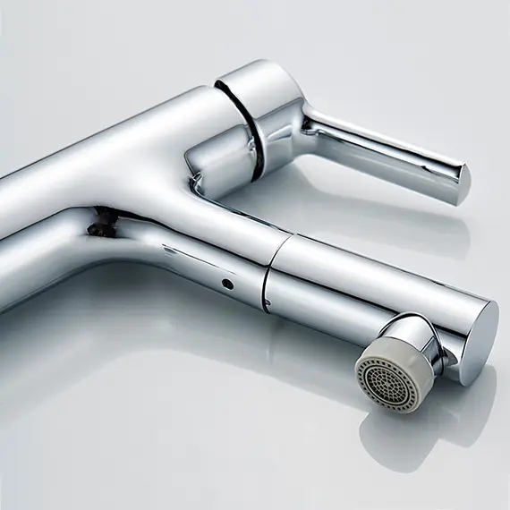 Смеситель для раковины с выдвижной лейкой Ledeme 7 L1055-25 хром, изображение 7