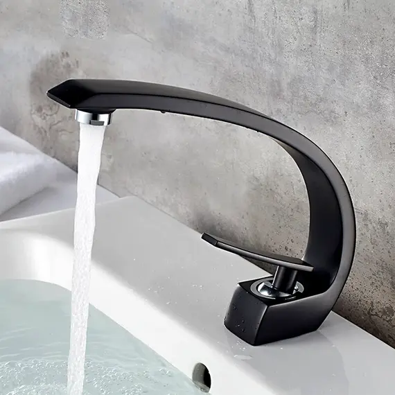 Смеситель для раковины Ledeme L1055B-24 черный, изображение 3