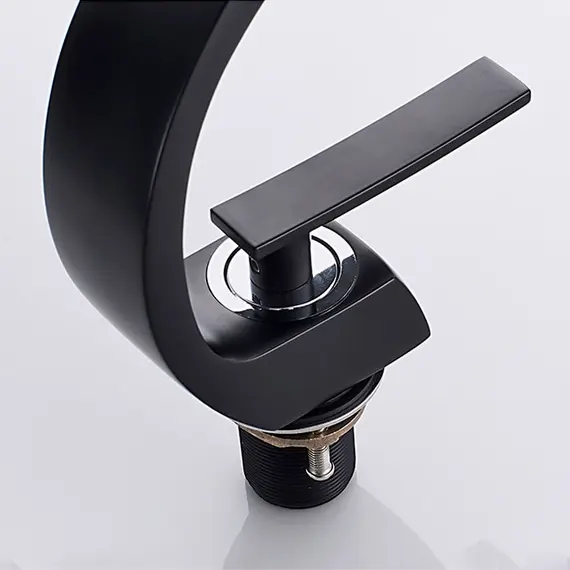 Смеситель для раковины Ledeme L1055B-24 черный, изображение 6