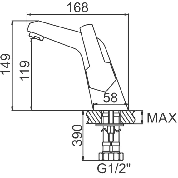 Смеситель для раковины Ledeme H59 L1059 хром, изображение 2