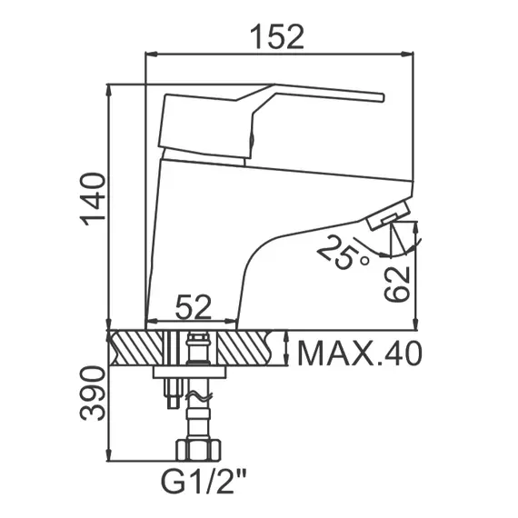 Смеситель для раковины Ledeme H63 L1063 хром, изображение 2
