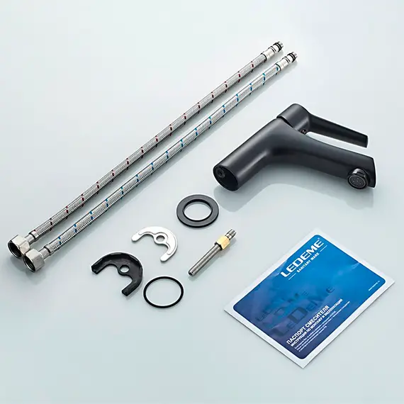 Смеситель для раковины Ledeme H69 L1069B черный, изображение 9