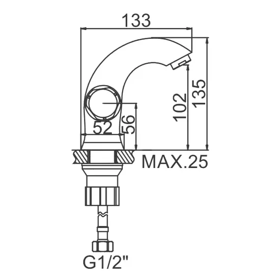 Смеситель для раковины Ledeme H86 L1086-2 хром, изображение 3