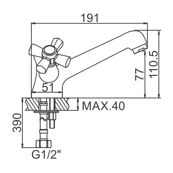 Смеситель для раковины Ledeme H90 L1090 хром, изображение 2