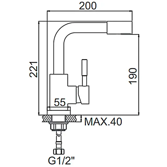 Смеситель для раковины Ledeme R L1098-4 из нержавейки, изображение 2