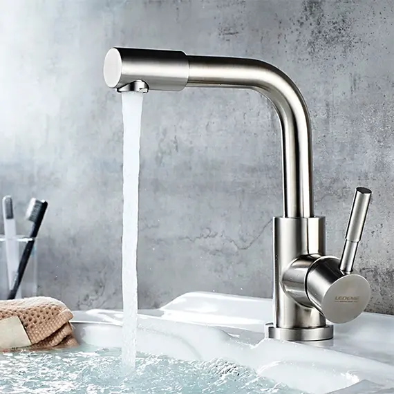 Смеситель для раковины Ledeme R L1098-4 из нержавейки, изображение 3