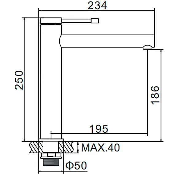 Смеситель для раковины Ledeme H47 L1147A суперсталь/черный, изображение 2