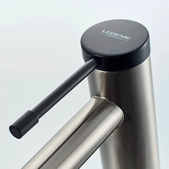 Смеситель для раковины Ledeme H47 L1147A суперсталь/черный, изображение 7