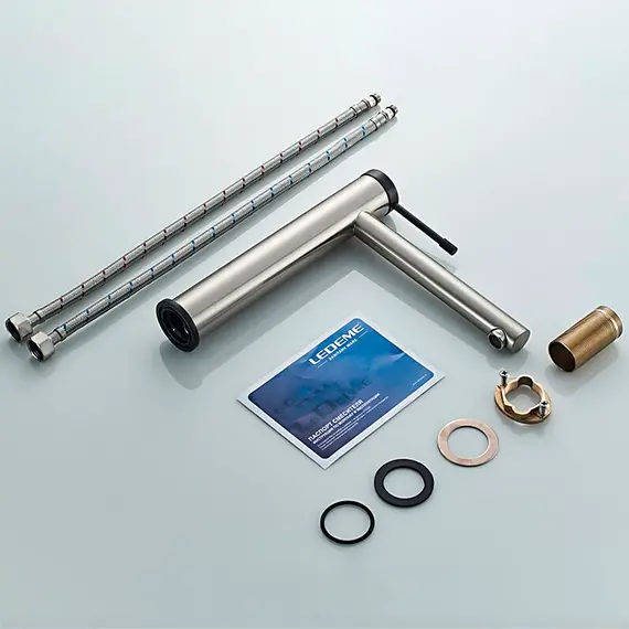 Смеситель для раковины Ledeme H47 L1147A суперсталь/черный, изображение 9