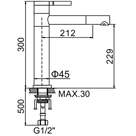 Смеситель для раковины Ledeme R L1152-2 высокий белый/хром, изображение 2