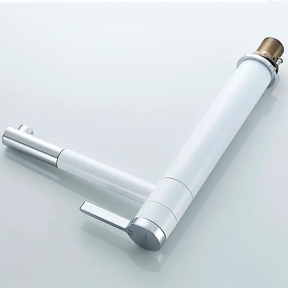 Смеситель для раковины Ledeme R L1152-2 высокий белый/хром, изображение 5