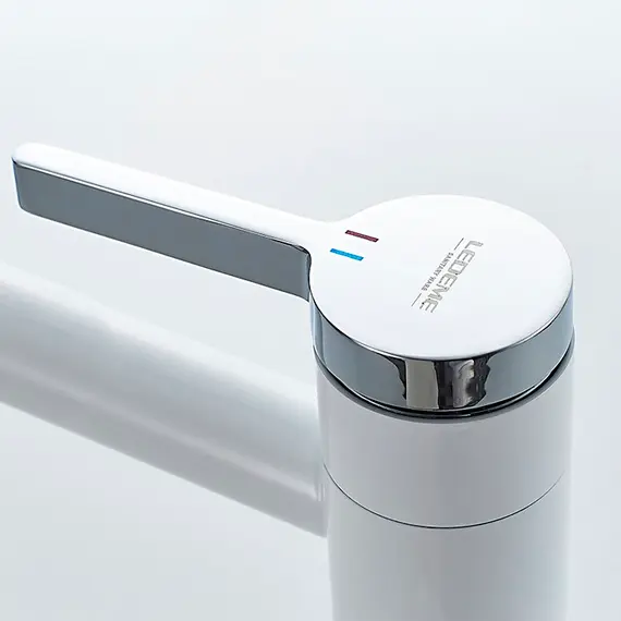 Смеситель для раковины Ledeme R L1152-2 высокий белый/хром, изображение 7