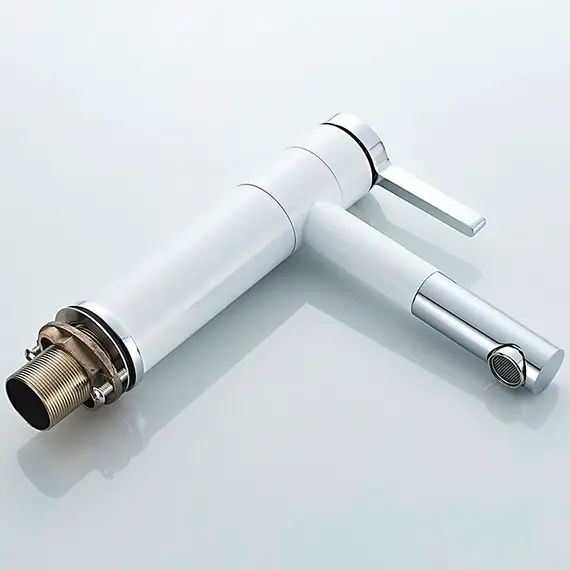 Смеситель для раковины Ledeme R L1152 низкий белый/хром, изображение 4