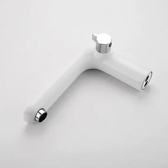 Смеситель на борт ванны Ledeme L1153W белый/хром, изображение 7