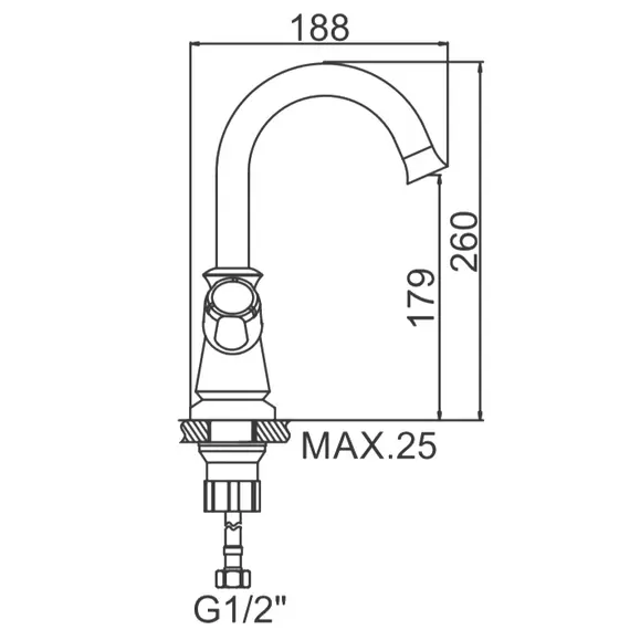 Смеситель для раковины Ledeme H86 L1186-2 хром, изображение 3