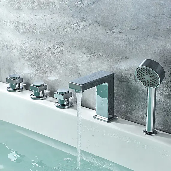 Смеситель на борт ванны Ledeme H87 L1187 хром, изображение 8