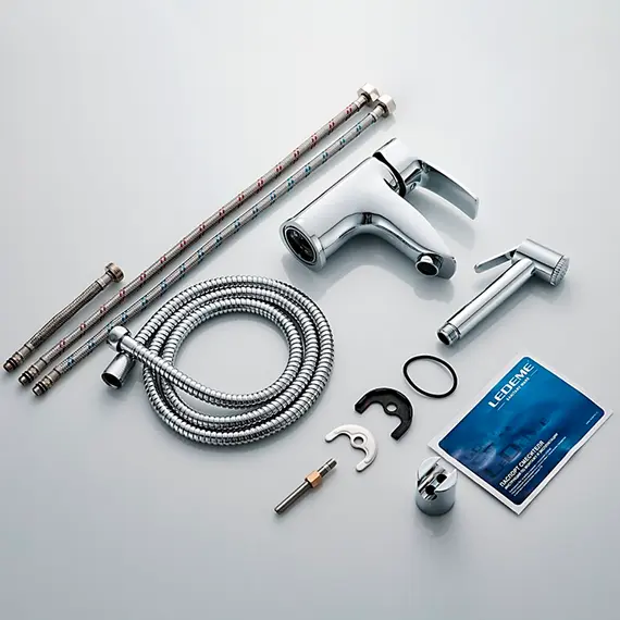 Смеситель с гигиеническим душем Ledeme H64 L1264 хром, изображение 11