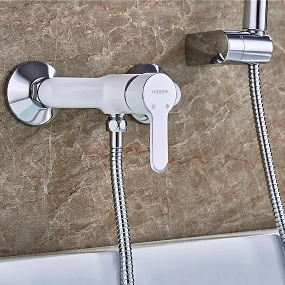 Смеситель для душа Ledeme H03W L2003W белый/хром, изображение 11