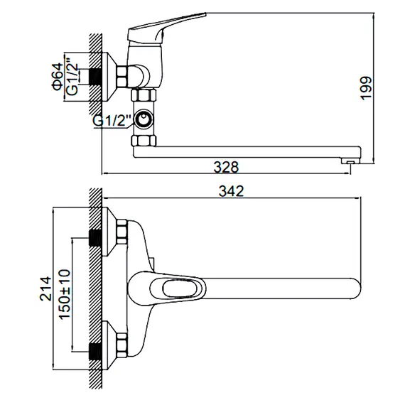 Смеситель для ванны Ledeme H13 L2113 хром, изображение 2