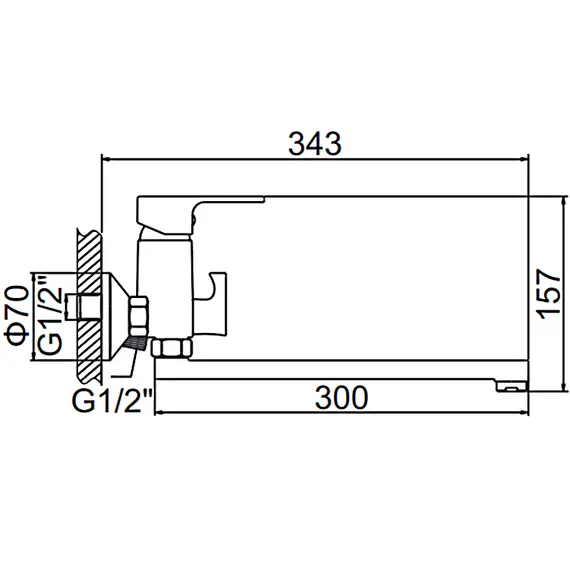 Смеситель для ванны Ledeme L2203W белый универсальный белый/хром, изображение 2