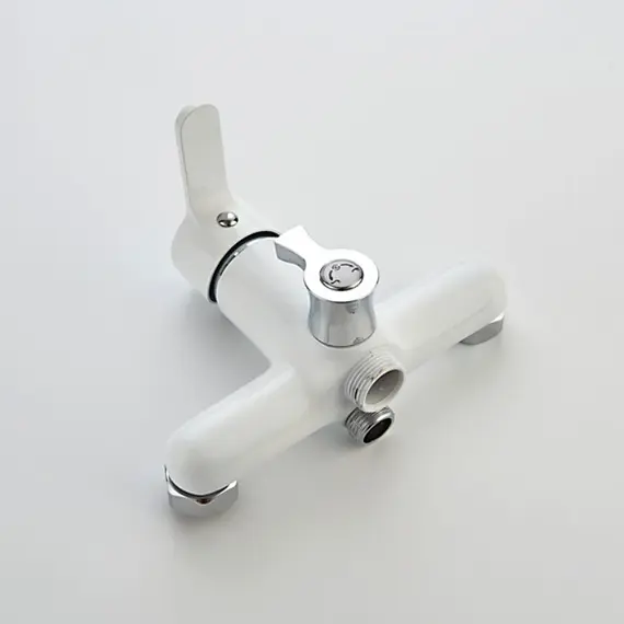 Смеситель для ванны Ledeme L2203W белый универсальный белый/хром, изображение 5