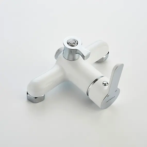 Смеситель для ванны Ledeme L2203W белый универсальный белый/хром, изображение 6