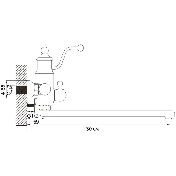 Смеситель для ванны Ledeme H23 L2223 хром, изображение 2