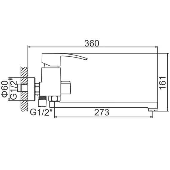 Смеситель для ванны Ledeme H43 L2243 хром, изображение 2