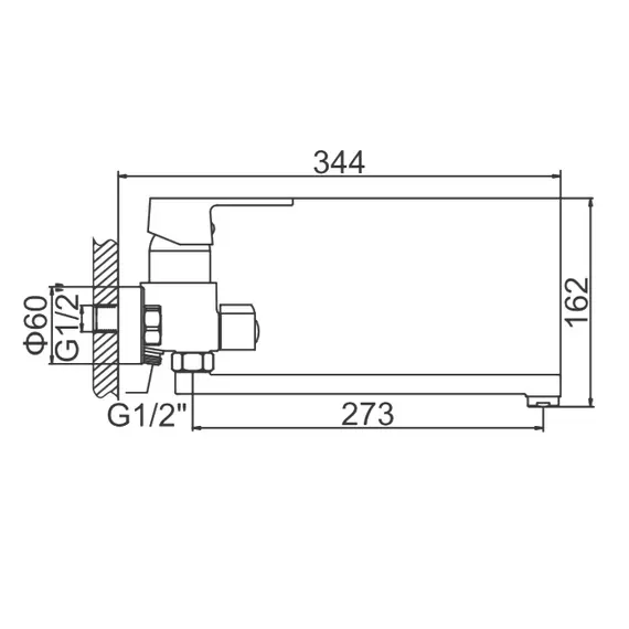 Смеситель для ванны Ledeme H55 L2255 хром, изображение 3