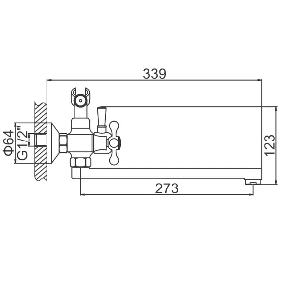 Смеситель для ванны Ledeme H19 L2319 хром, изображение 2