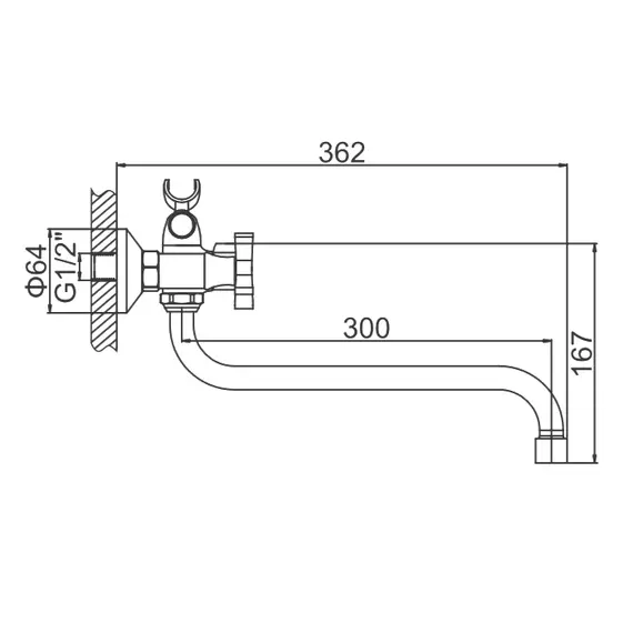 Смеситель для ванны Ledeme H22 L2322 хром, изображение 2