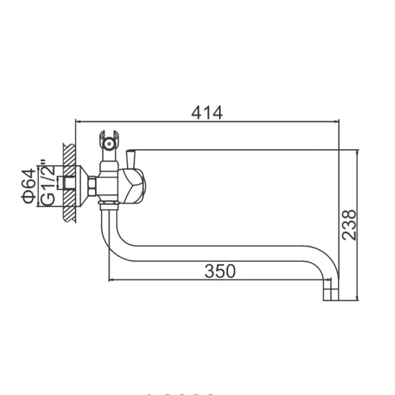 Смеситель для ванны Ledeme H26 L2626 хром, изображение 2