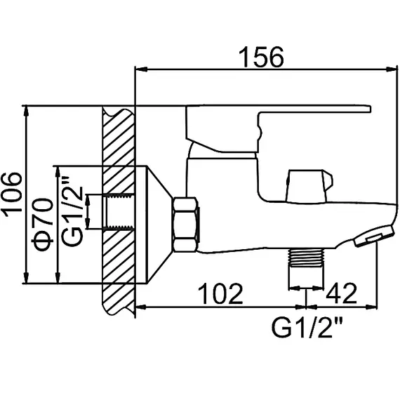 Смеситель для ванны Ledeme L3010 хром, изображение 2