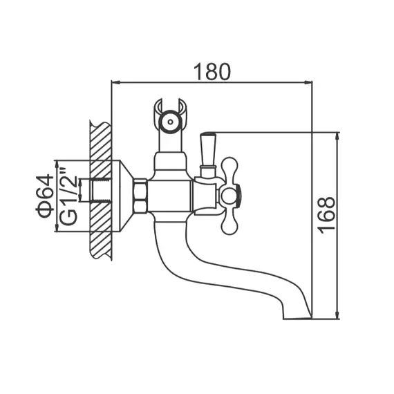 Смеситель для ванны Ledeme H19 L3019 хром, изображение 2