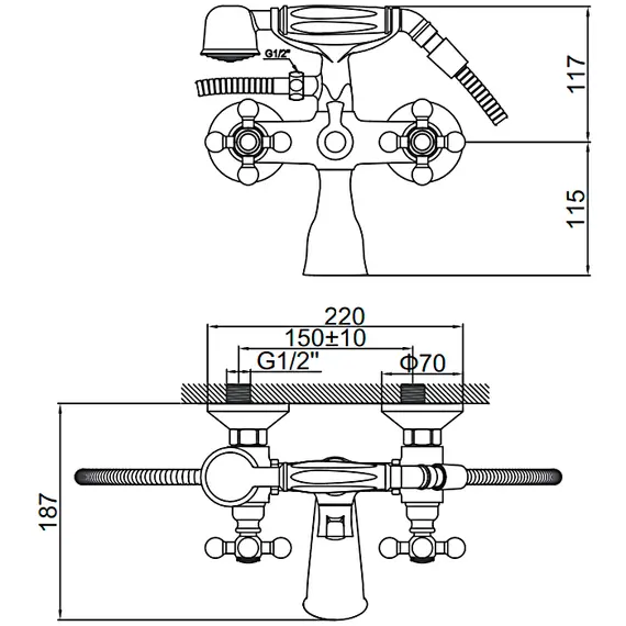Смеситель для ванны Ledeme H19 L3119 хром, изображение 3