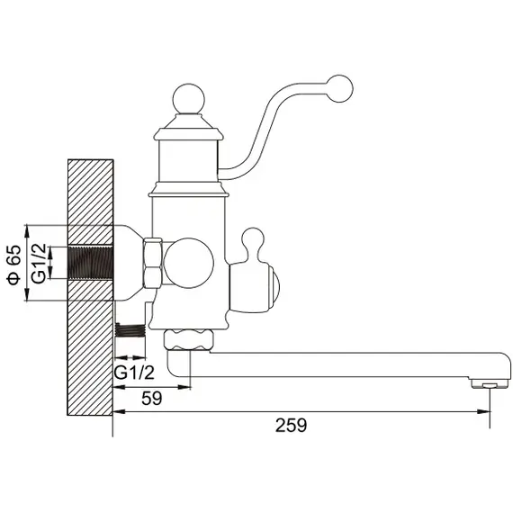 Смеситель для ванны Ledeme H23 L3123 хром, изображение 2