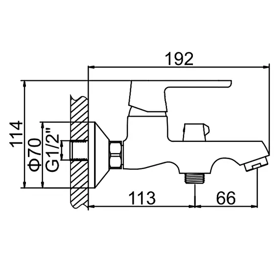 Смеситель для ванны Ledeme H53 L3253 хром, изображение 2