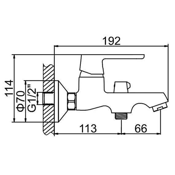 Смеситель для ванны Ledeme H53W L3253W белый/хром, изображение 2